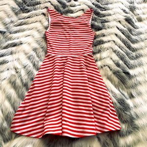 Red & White Stripe Skater Dress - H&M